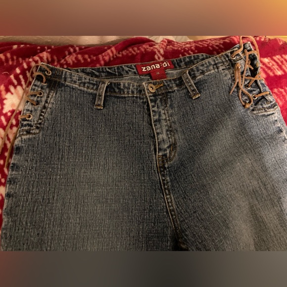 Zana Di Laced Up Bootcut Jeans Early 2000s Fashion - Picture 3 of 8